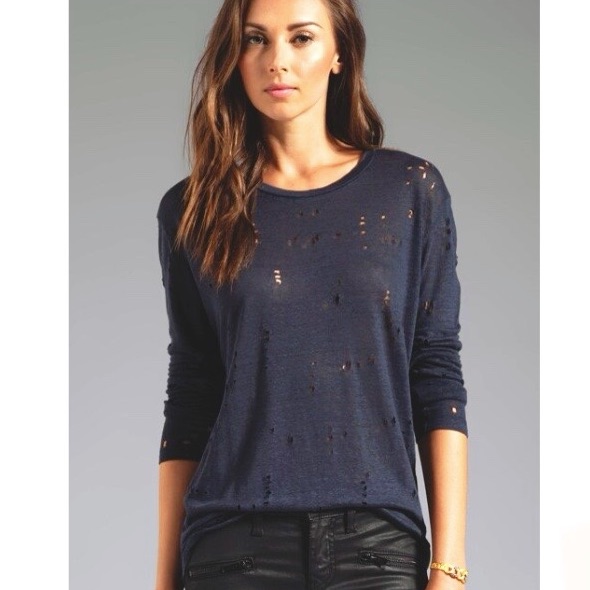 Iro Navy Marvina Top Size L